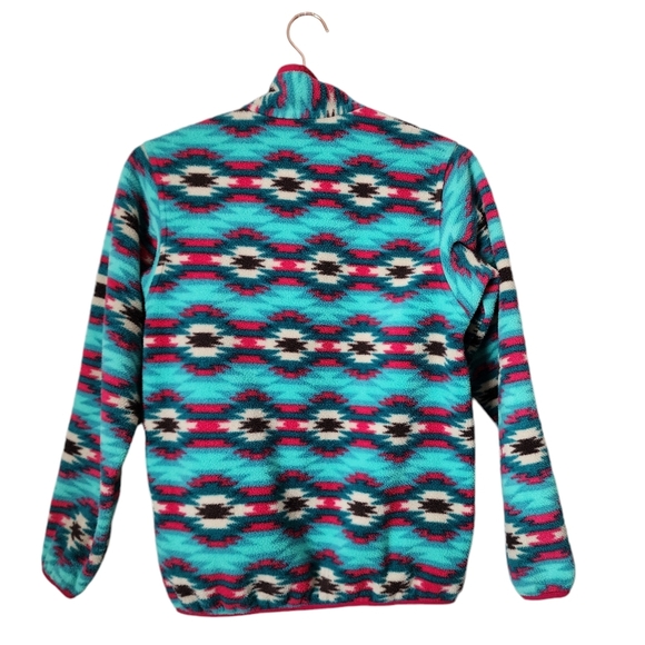 PATAGONIA x VINTAGE rare Wild Desert Print Synchilla fleece snap t size XS - Picture 2 of 9